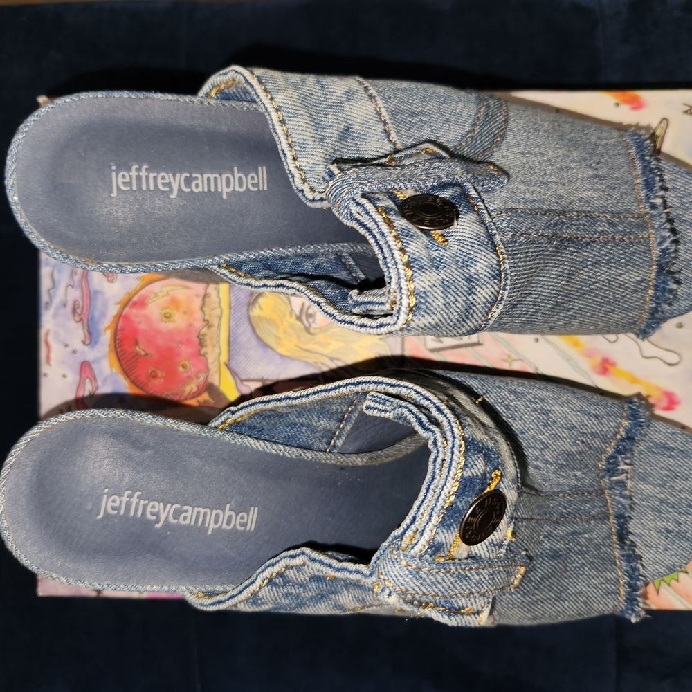 Jeffrey Campbell Blue Sandals Casual Slip-On